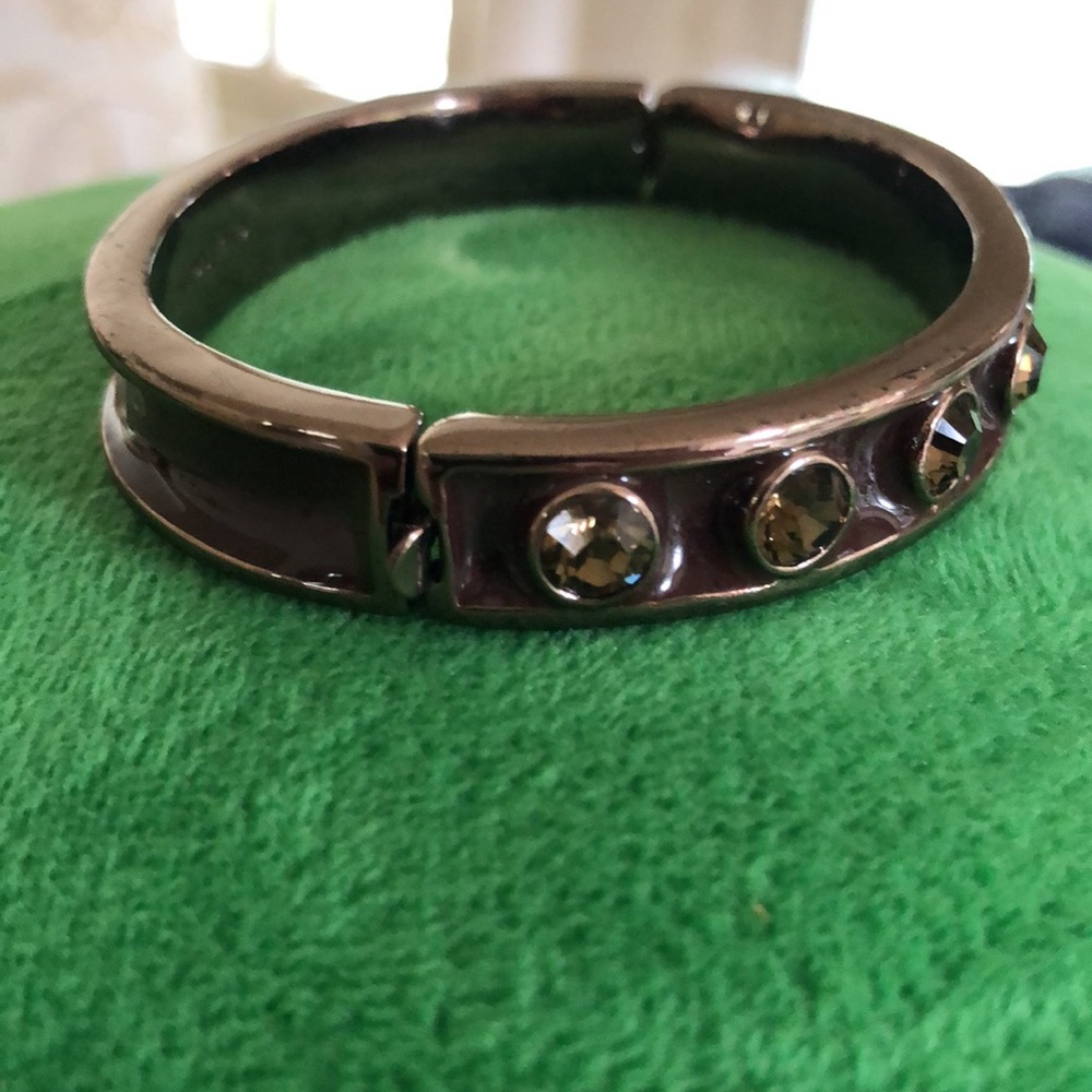 Vintage rare Givenchy crystal enamel bangle bracelets - Picture 4 of 14